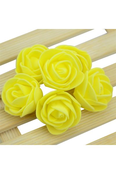 Choice 450PCS-480PCS Yellow About  480pcs-500pcs/3cm Mini PE Foam Rose Flower Head Artificial Rose Flowers