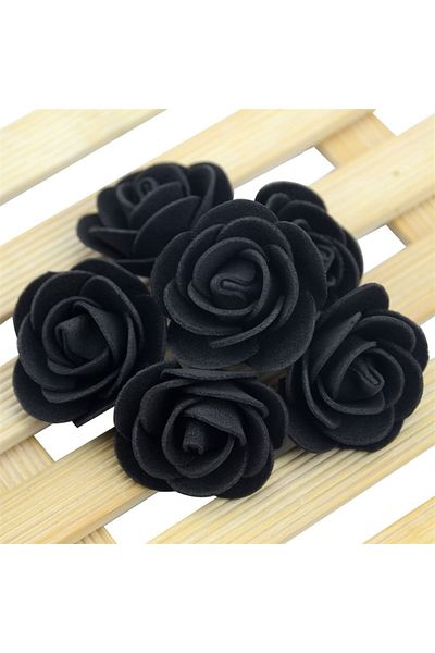 Choice 450PCS-480PCS Black About  480pcs-500pcs/3cm Mini PE Foam Rose Flower Head Artificial Rose Flowers H