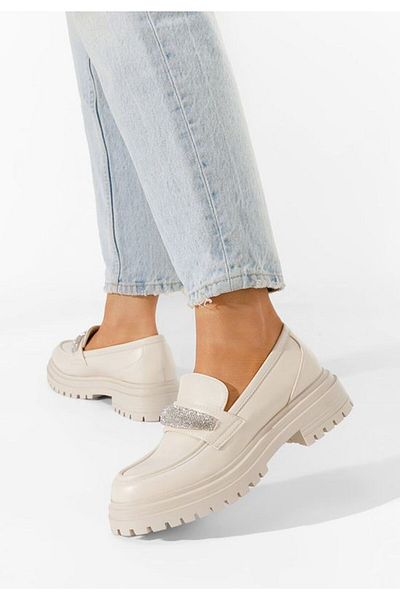 B T Shoes Mocasini cu talpa groasa Brianna bej