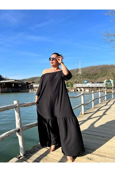 MJORA Φόρεμα με γιακά Madonna Comfortable Fit Plus Size