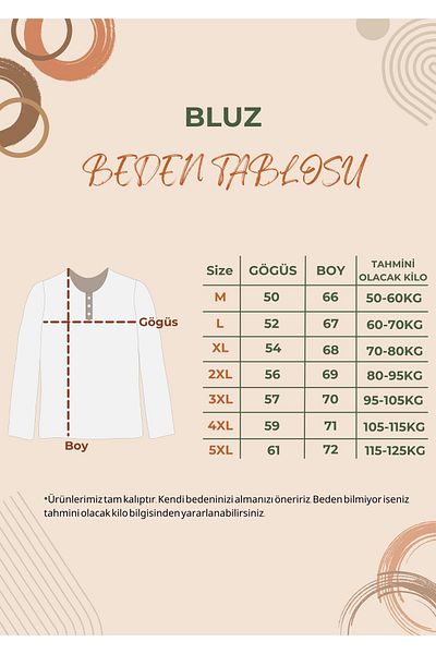 Ravencia Beige Large Size Viscose Combed Cotton Blouse with Stone Detail