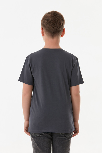 Fulla Moda Αγορικό μπλουζάκι με στάμπα Adventure Text από 100% βαμβάκι