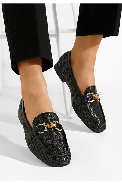 B T Shoes Mocasini dama Estova negri