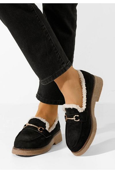 B T Shoes Danissa women's black loafers