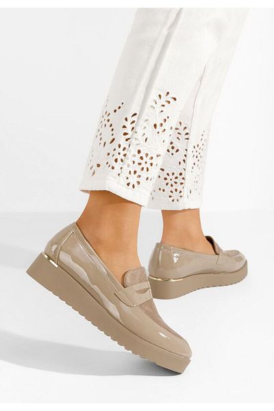 B T Shoes Elliot khaki chunky-soled loafers