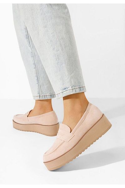 B T Shoes Leondra V2 pink platform loafers
