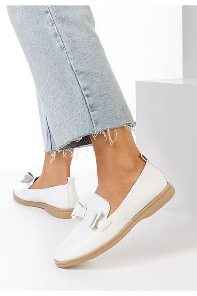 B T Shoes Mocasini dama eleganti Andeva albi