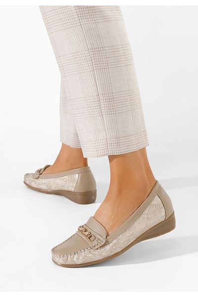 B T Shoes Mocasini dama Lerisea bej