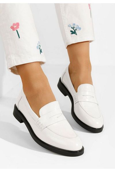 B T Shoes Mocasini dama Zalaya V2 albi