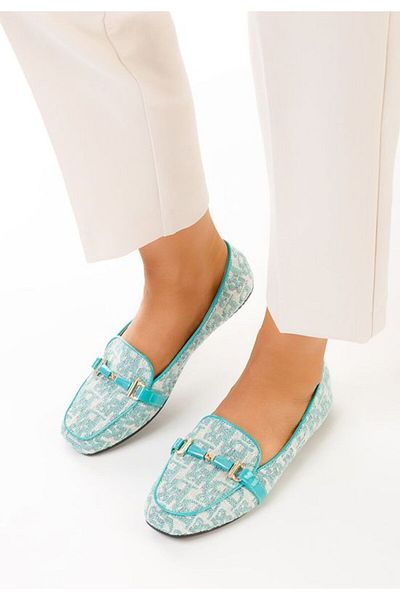 B T Shoes Vallerano women's green loafers