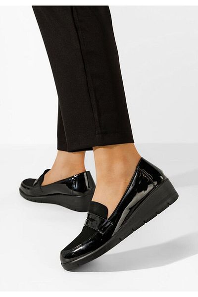 B T Shoes Mocasini dama lacuiti Vionei negri