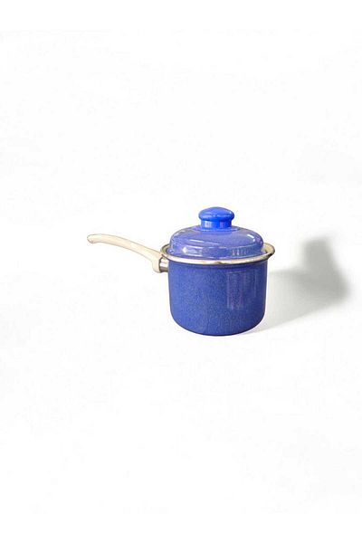 ALEV EMAYE Milk Bowl & Sauce Bowl & Egg Boiling Pot Mini Navy Blue (0.9 Lt)