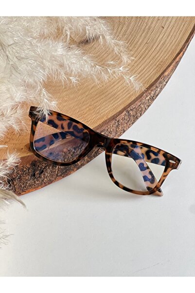 BluePepper Unisex Wayfarer Leopar Mavi Işık Korumalı Gözlük