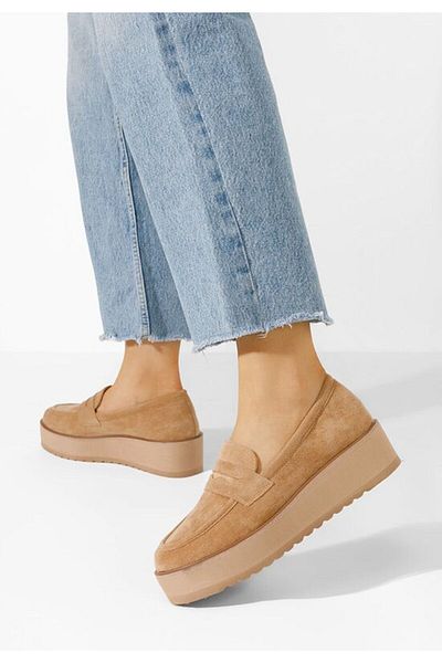 B T Shoes Leondra V2 platform loafers brown