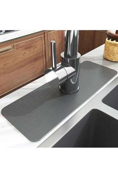 jetfast 2Pcs Water Absorbing Magic Kitchen Bathroom Faucet Mat Sink Edge Mat