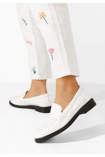 B T Shoes Mocasini dama Zalaya V2 albi