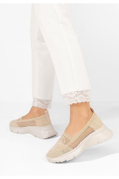 B T Shoes Mocasini cu platforma Willena bej