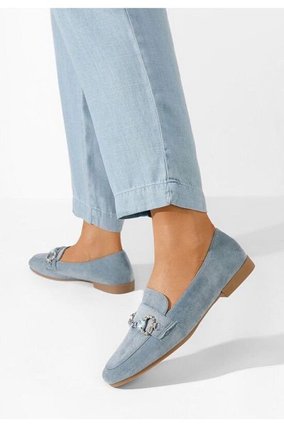 B T Shoes Mocasini dama eleganti Venea albastri