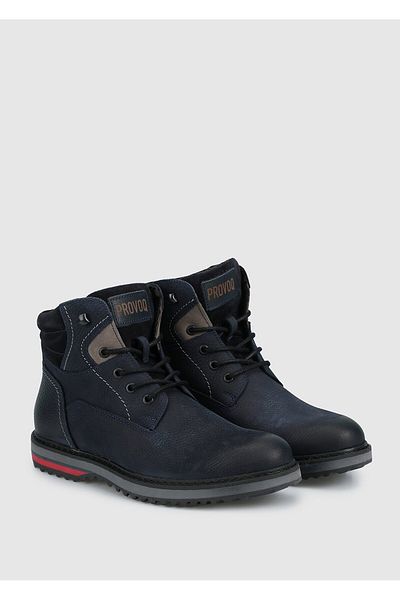 Provoq Ανδρικά Μποτάκια - Δερμάτινα Navy Blue
