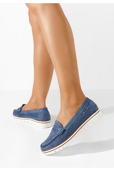 B T Shoes Mocasini dama Manise albastri