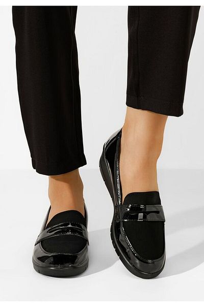 B T Shoes Mocasini dama lacuiti Vionei negri