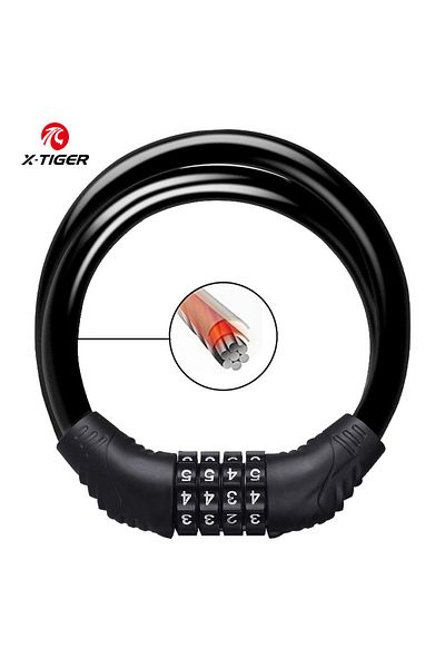 Choice 01 X-TIGER Bicycle Lock Mountain Bike 4 Digit Password Bike Lock Portable Security Motorcycle Electr