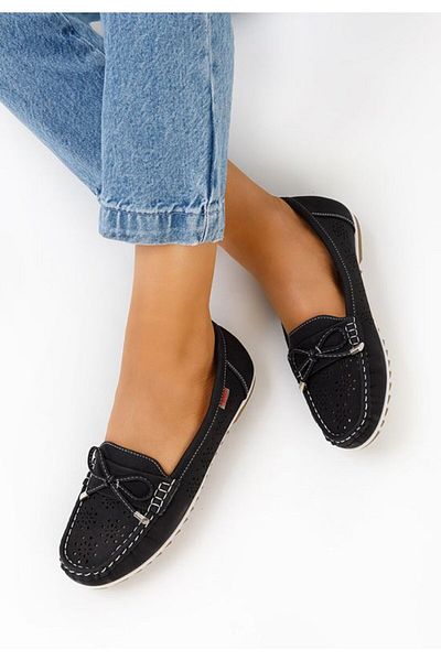 B T Shoes Mocasini de vara dama Linares negri