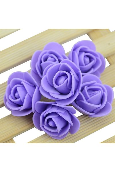 Choice 450PCS-480PCS Purple About  480pcs-500pcs/3cm Mini PE Foam Rose Flower Head Artificial Rose Flowers