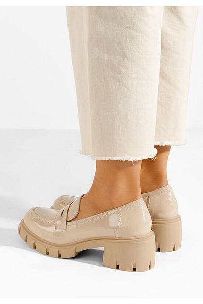 B T Shoes Mocasini dama lacuiti Falina bej