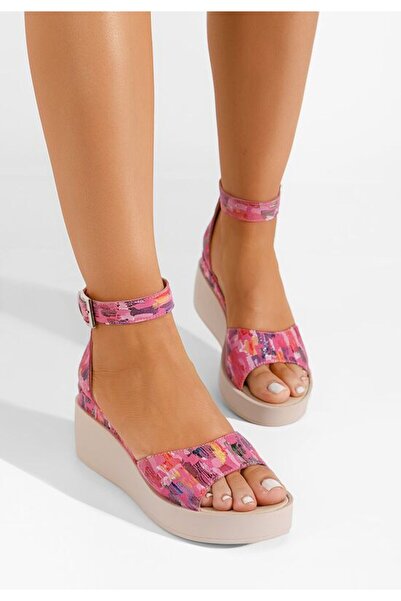 B T Shoes Sandale cu platformă piele Salegia V13 multicolore