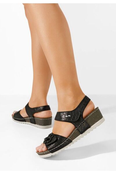 B T Shoes Sandale cu platforma Eliasea negre