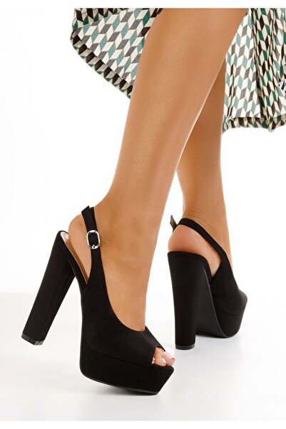 B T Shoes Sandale cu toc inalt Arabia negre