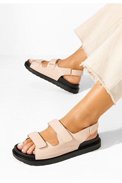B T Shoes Sandale cu talpa groasa Briane bej