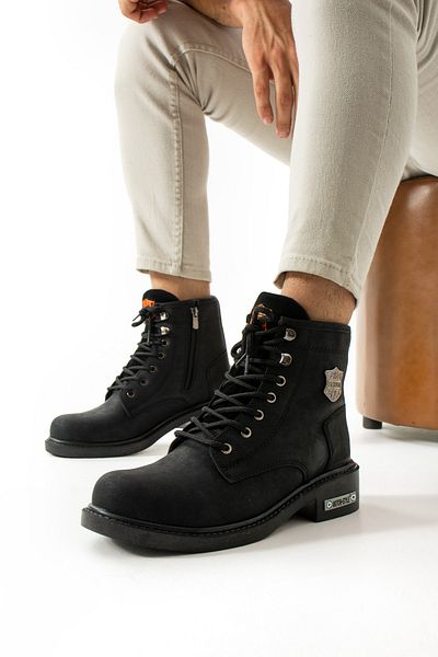 Ayakkabı Ülkesi Unisex Boots with Zipper and Laces Orthopedic Waterproof Comfortable and High Quality Comfortable