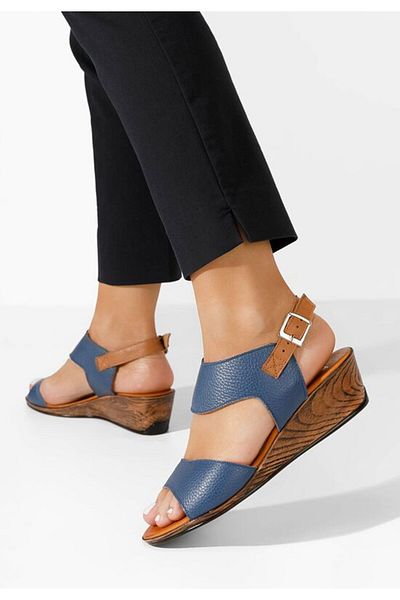 B T Shoes Sandale cu talpa ortopedica Azara navy