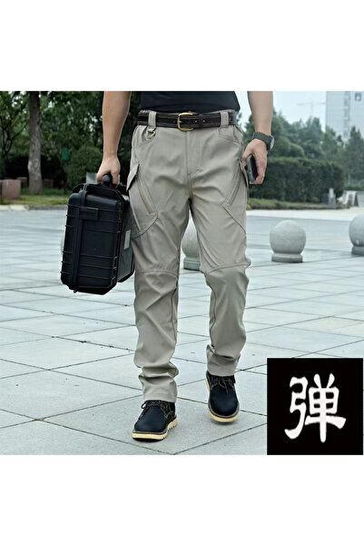 Choice 4XL (106-115kg) X9 Khaki Men's Spring Autumn City Cargo Elastic Pants ...