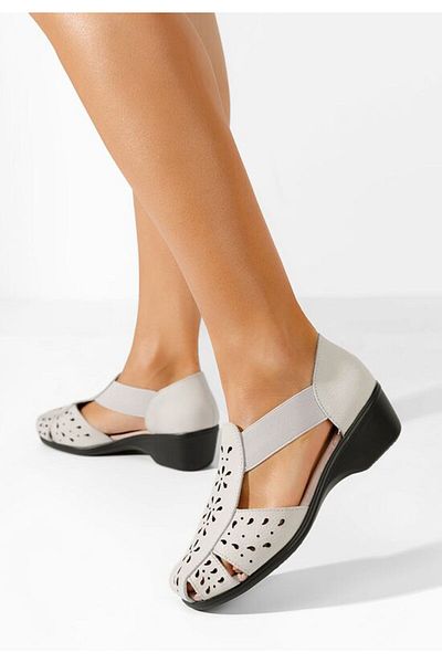 B T Shoes Sandale dama piele Melona V2 gri