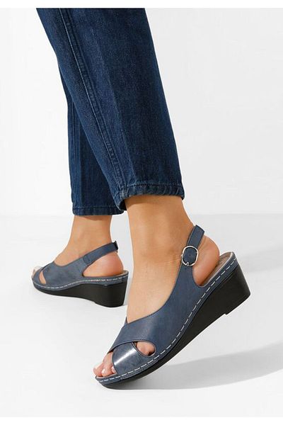 B T Shoes Sandale cu platforma Lutania navy