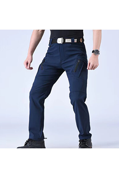 Choice 5XL(116-125kg) X9 Navy Men's Spring Autumn City Cargo Elastic Pants Tr...