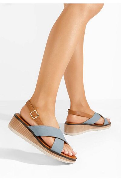 B T Shoes Sandale cu platforma Qinna denim