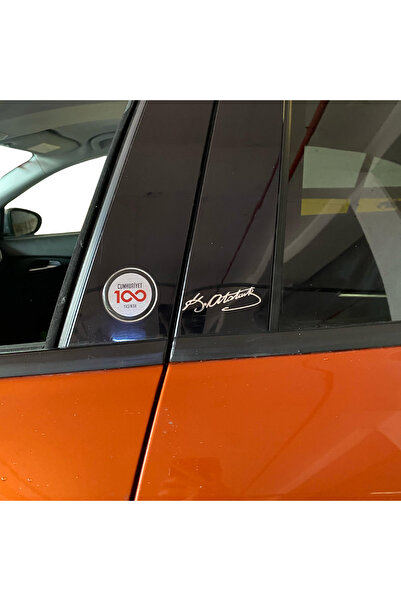 Fiat Mustafa Kemal Atatürk 4 Adet Detay Sticker 8x2cm