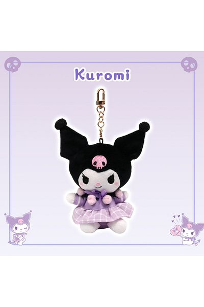 Choice Black Kuromi Sanrio Hello Kitty Cinnamoroll Kuromi Pochacco Melody Plush Toy Kawaii Doll Keyring Hom