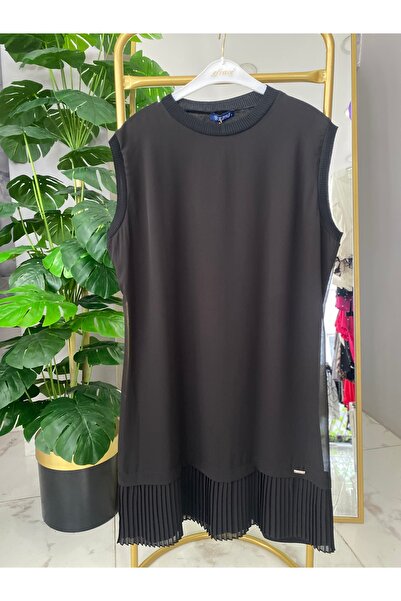 Anka Kolsuz Pileli şifon bluz