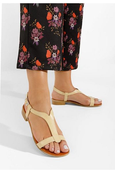 B T Shoes Sandale dama piele Nocella galbene