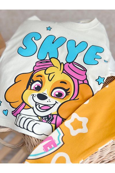 Magu Girls Paw Patrol Skye póló és leggings, 2 db pamut és kényelmes készlet