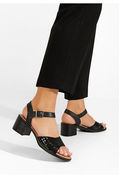 B T Shoes Sandale dama piele Thalesia negre