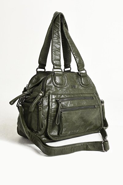 yuzuco Τσάντα χιαστί και ώμου από συνθετικό δέρμα πολλαπλών τμημάτων Πράσινη ...