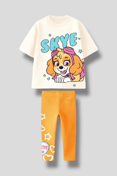 Magu Girls Paw Patrol Skye póló és leggings, 2 db pamut és kényelmes készlet
