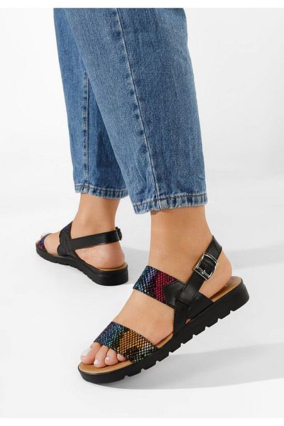 B T Shoes Sandale dama piele Oniega negre