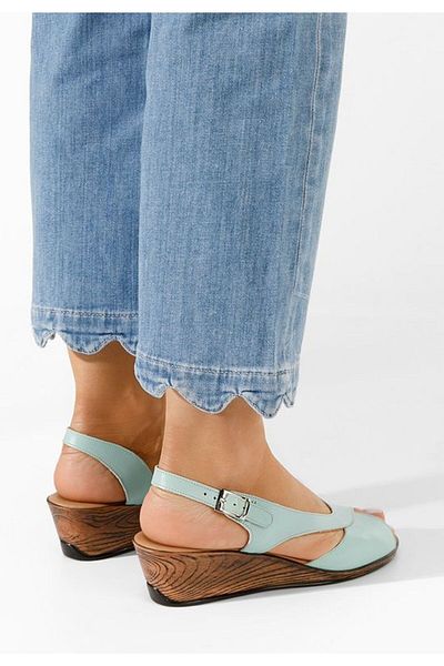 B T Shoes Sandale dama piele Rhonia bleu